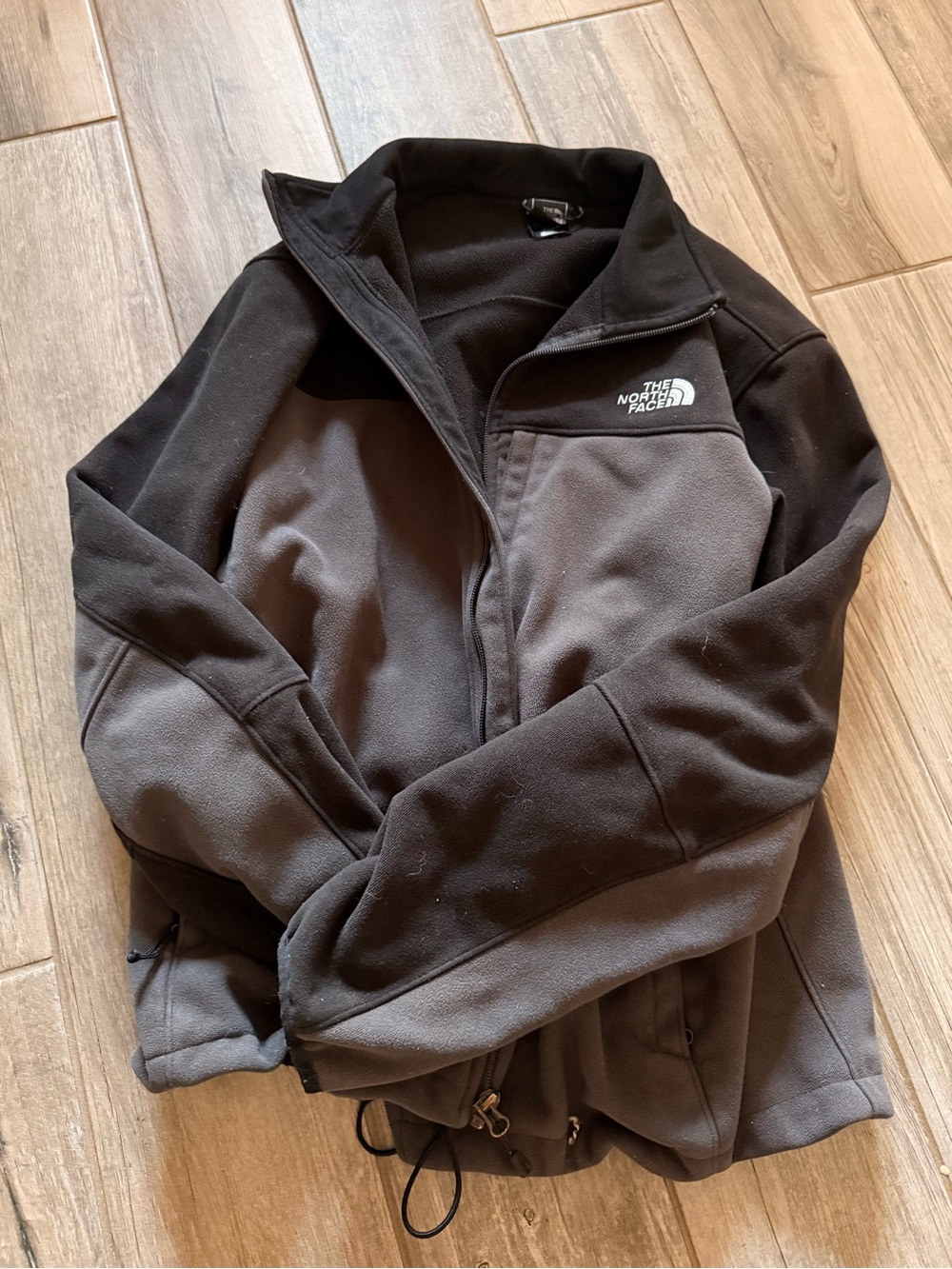 The North Face Two-Tone Black and Charcoal Fleece Jacket